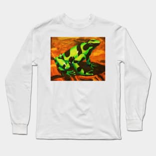 Poison Dart Arrow Frog--Black and Green Long Sleeve T-Shirt